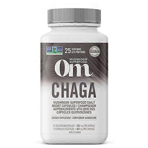 Chaga Mushroom,667mg,75 Caps by Om Mushrooms