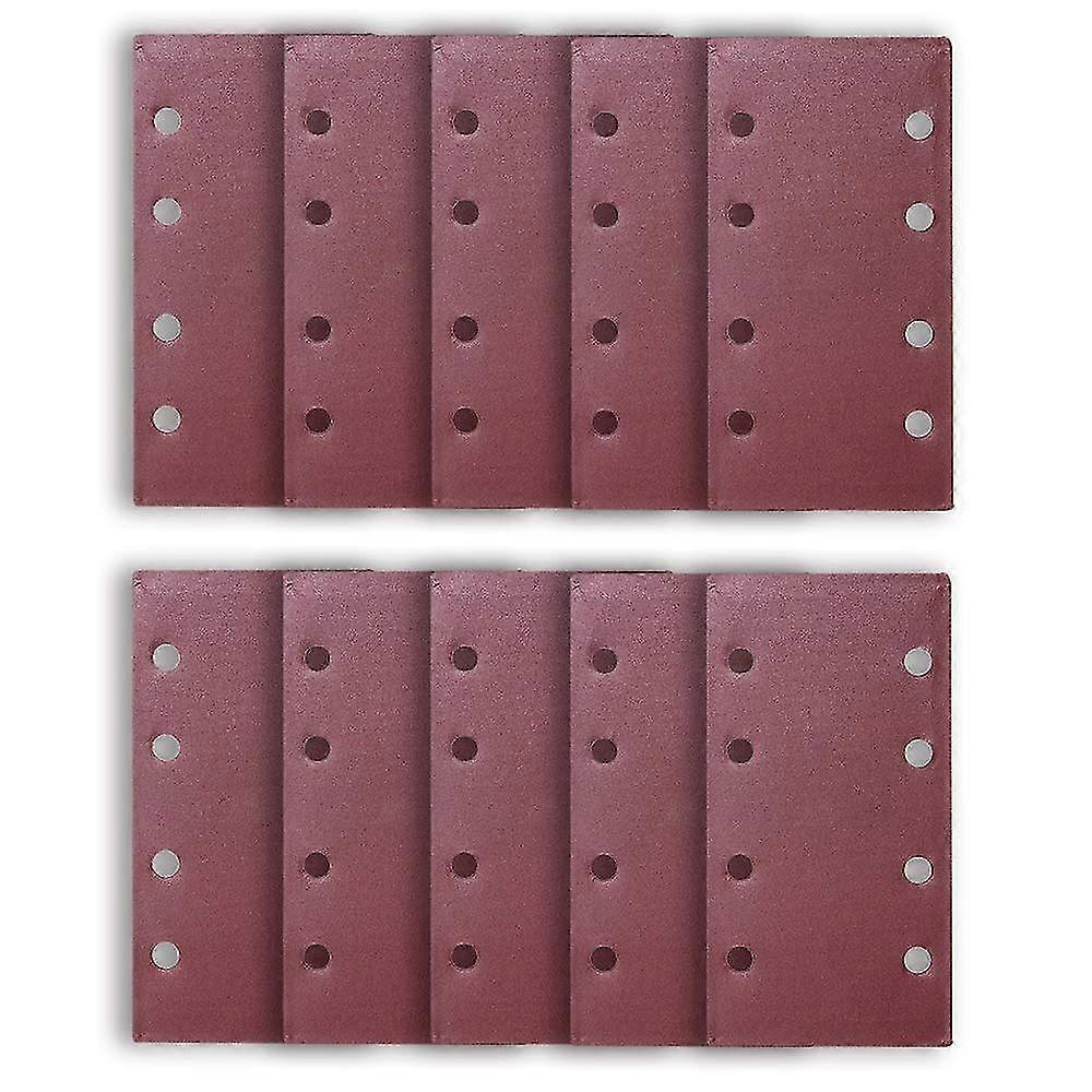 10pcs 93x185mm Sandpaper Sanding Paper 8 Holes Loop Sand Sheet Punched 400 Grits Fit Rectangular Orb