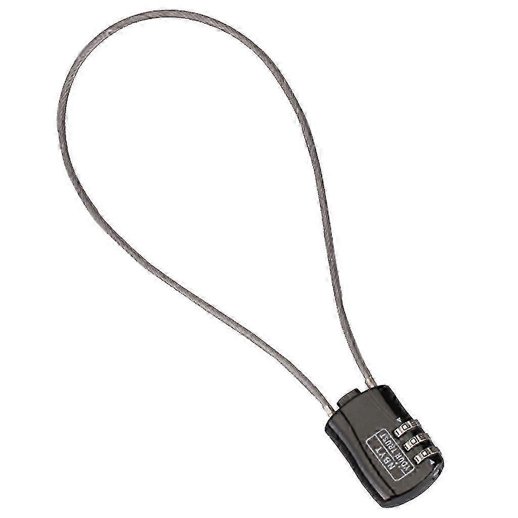 Motorcycle Helmet Chain Lockstitch Cable Lock 3-digit Password Combination