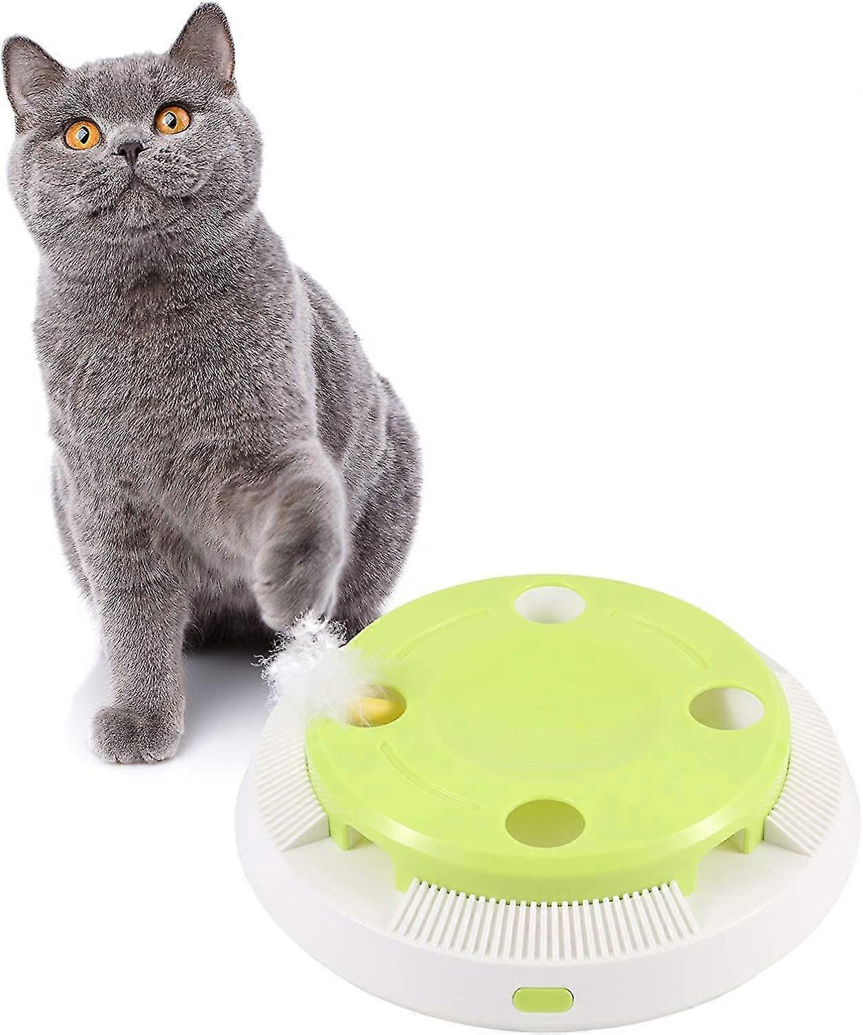 2024,Interactive cat toy, electronic automatic cat toy with random spinning feathers and auto on/off, play cat toy, suitable for cat and kitten entert