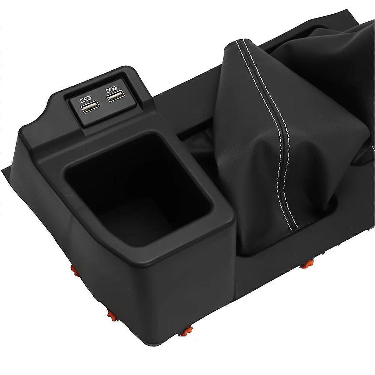 USB Charger Centre Console Box Organizer Shift Gear Leather Boot for Land Cruiser LC70 LC76 LC79 FJ70 FJ76 FJ79
