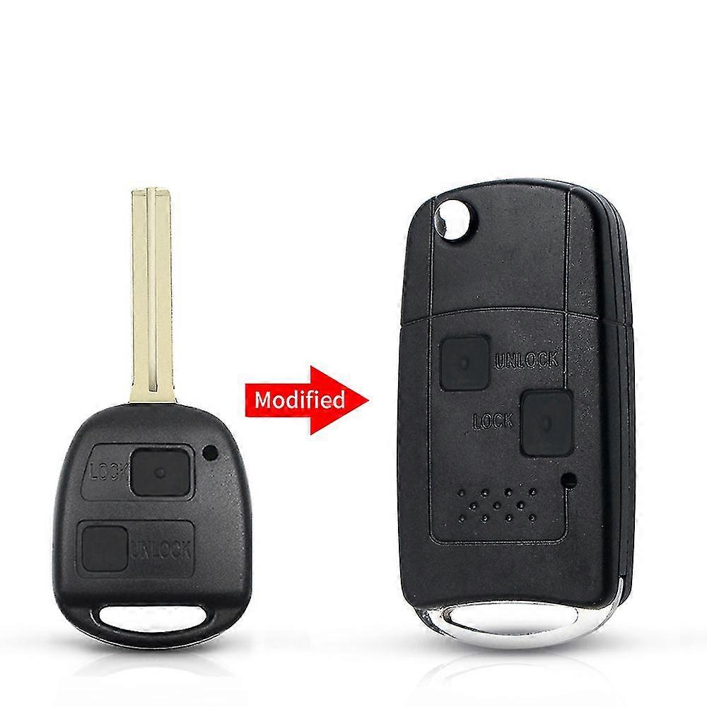 2/3 Buttons Modified Flip Folding Remote Key Shell for Lexus RX300 LS400 LS430 ES330 SC430 IS300 LX470 RX330 RX350 GS300