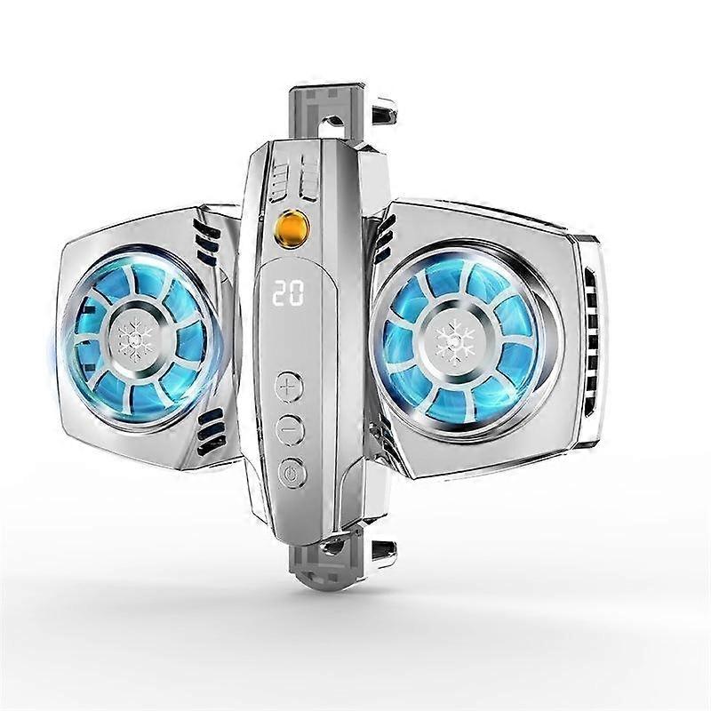 Mobile Phone Radiator Mini Smart Cooling Fan RGB Light With Temperature Display