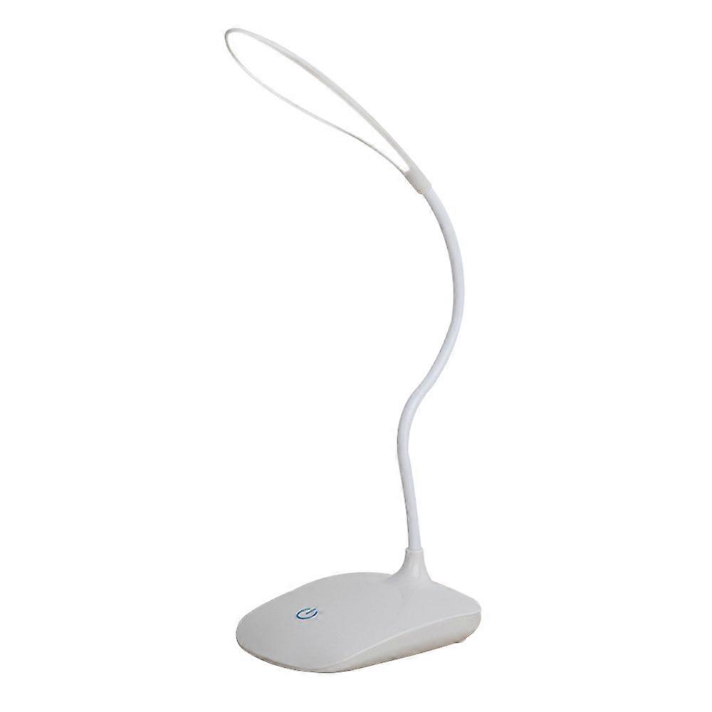 LED Desk Lamp with Flexible Gooseneck 3 Level Brightness, Battery Operated Table Lamp Touch Control, Compact Portable lamp for Dorm Study Office Bedro