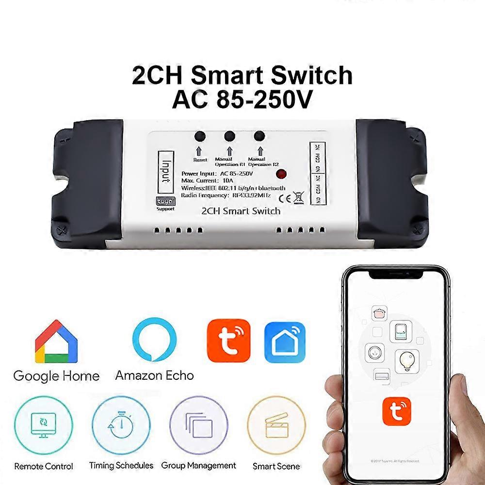 WIFI Switch 1 2 4CH RF Receiver 12V 24V 7-32V 85-250V Relay Module Tuya Smart Life APP Remote Control Garage Door Opener Alexa