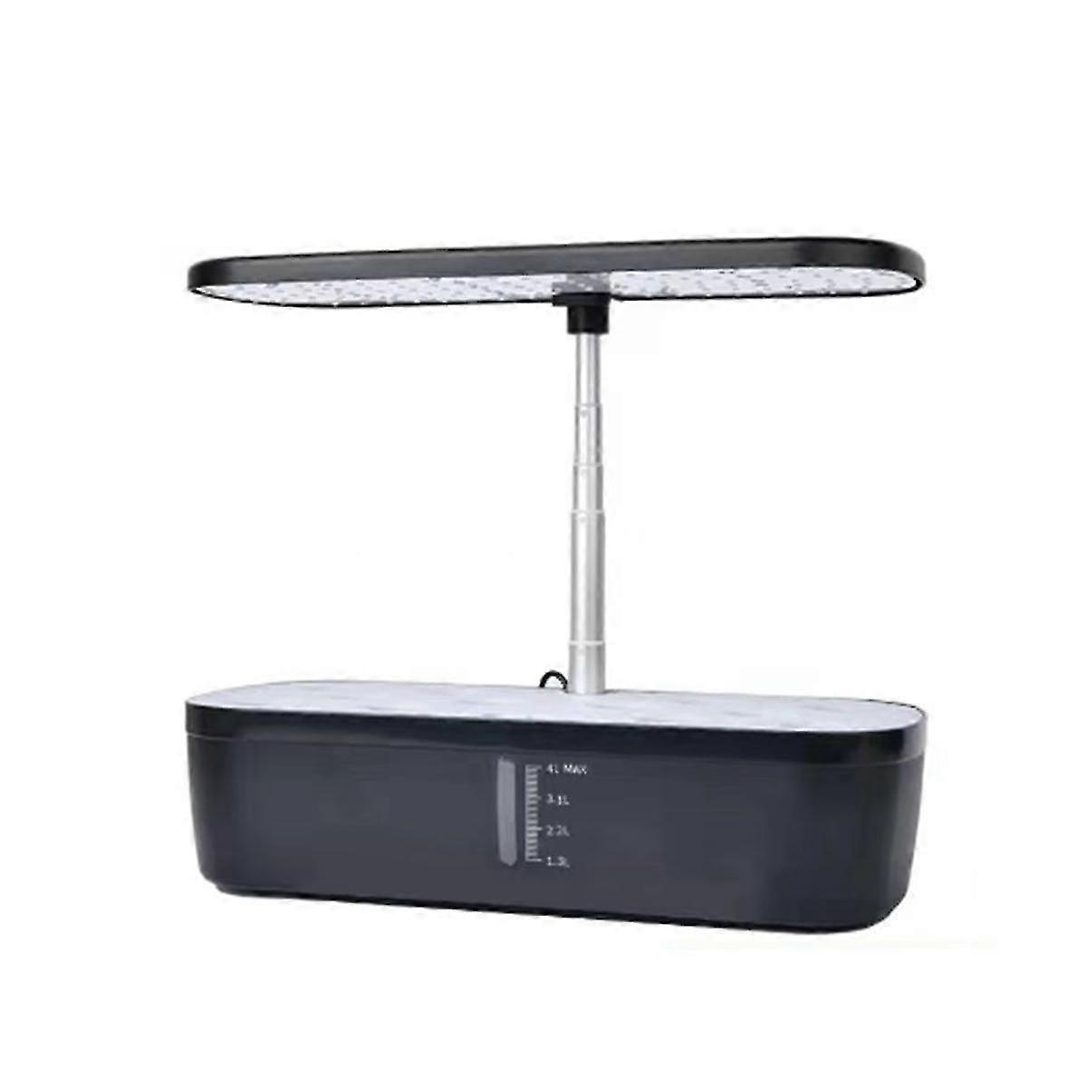 Hydroponics Growing System 12 Pods Indoor Herb Garden With Led Grow Light Planter Black Eu Plug