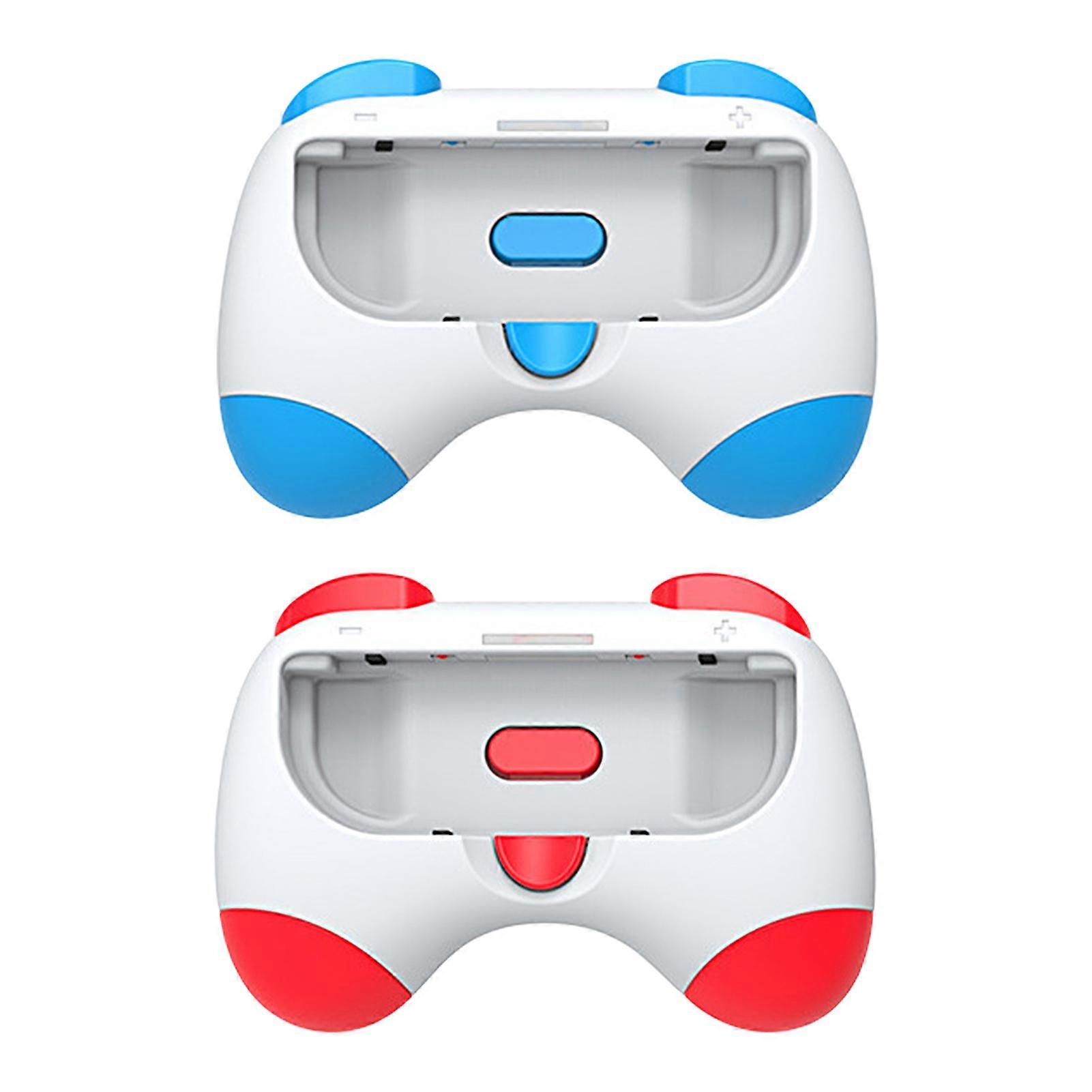 2Pcs Game Handles Shock Absorption Anti-drop Rapid Reaction No Latency Ergonomic Gamepad Adapters for Switch OLED