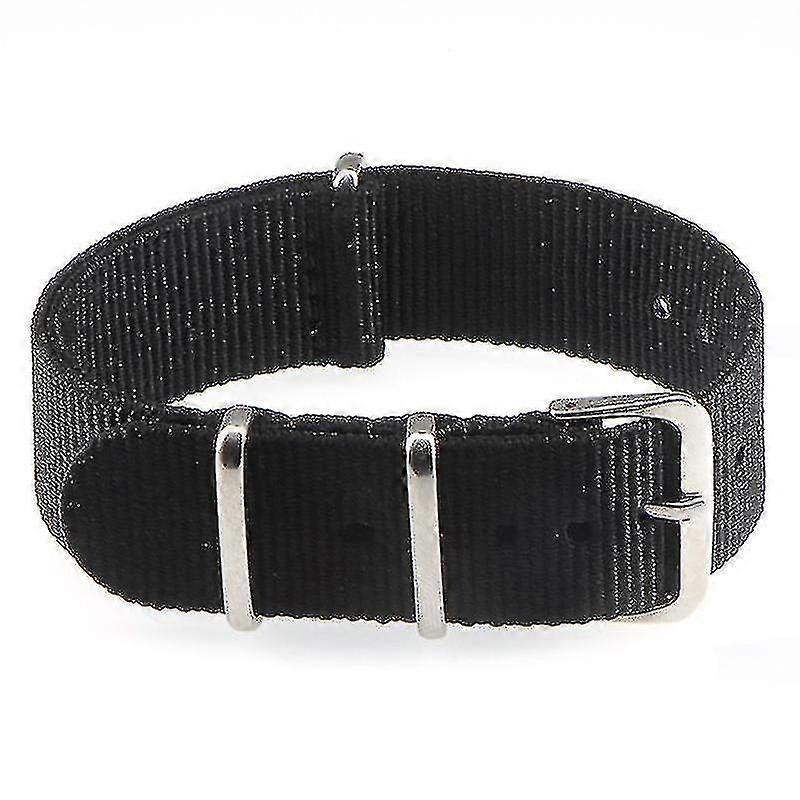 Cinturino Orologio In Nylon NT, 22 Mm, Qualit&agrave; Premium, Stile Militare Sportivo, Nero