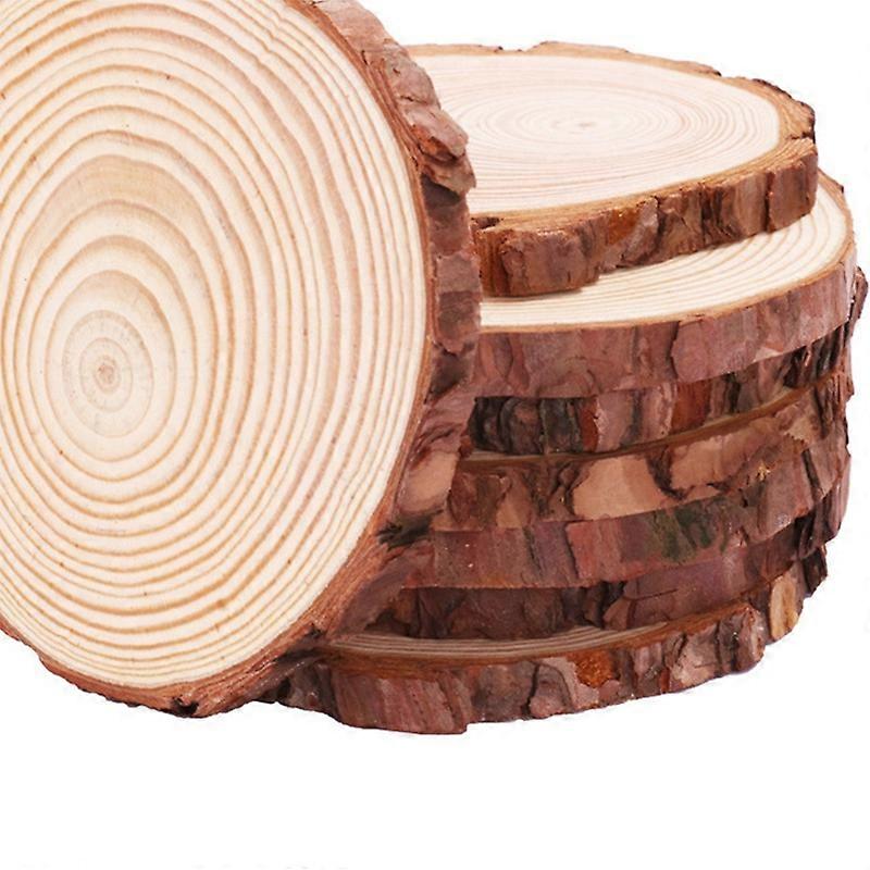 10stk / parti fyrretræ træflis skåret stykker træ log ark rustik bryllup indretning fest centerpieces Vinta