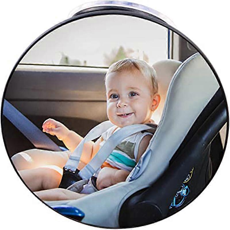 Car mirror with baby suction cup