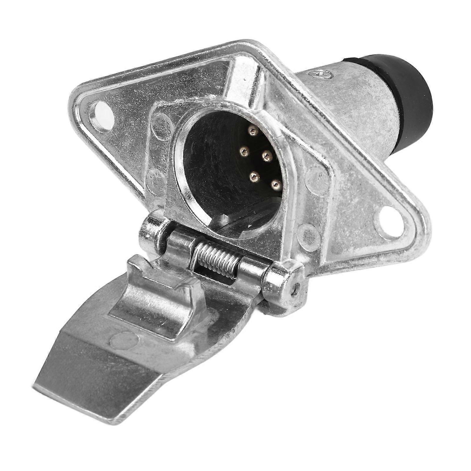 7Pin Trailer Socket Small Metal Socket Trailer Accessory Replacement for RVs, Caravans, Trailers