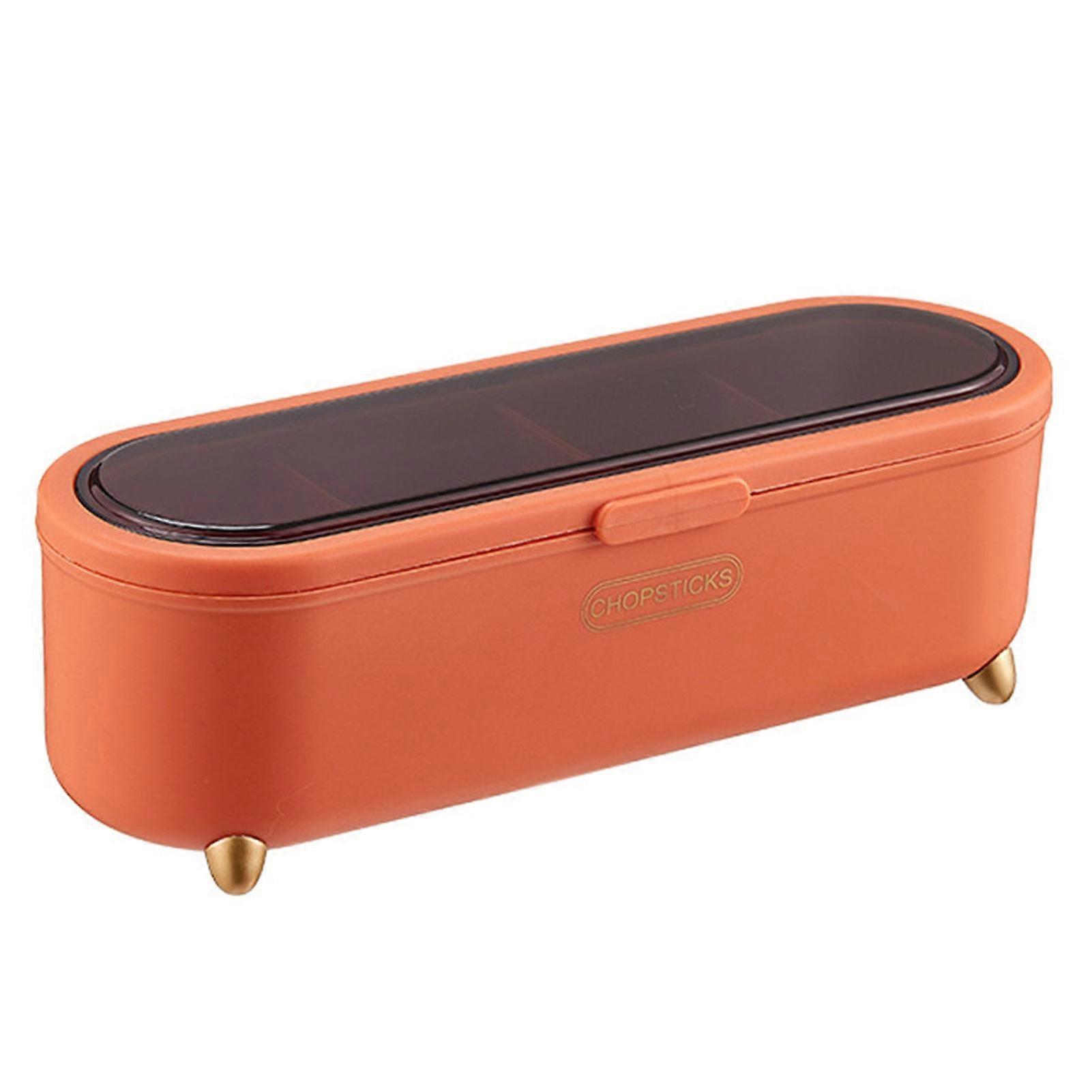 Kitchen Plastic Chopsticks Container Durable Sturdy Storage Box for Kitchen Cabinet Dinning Table