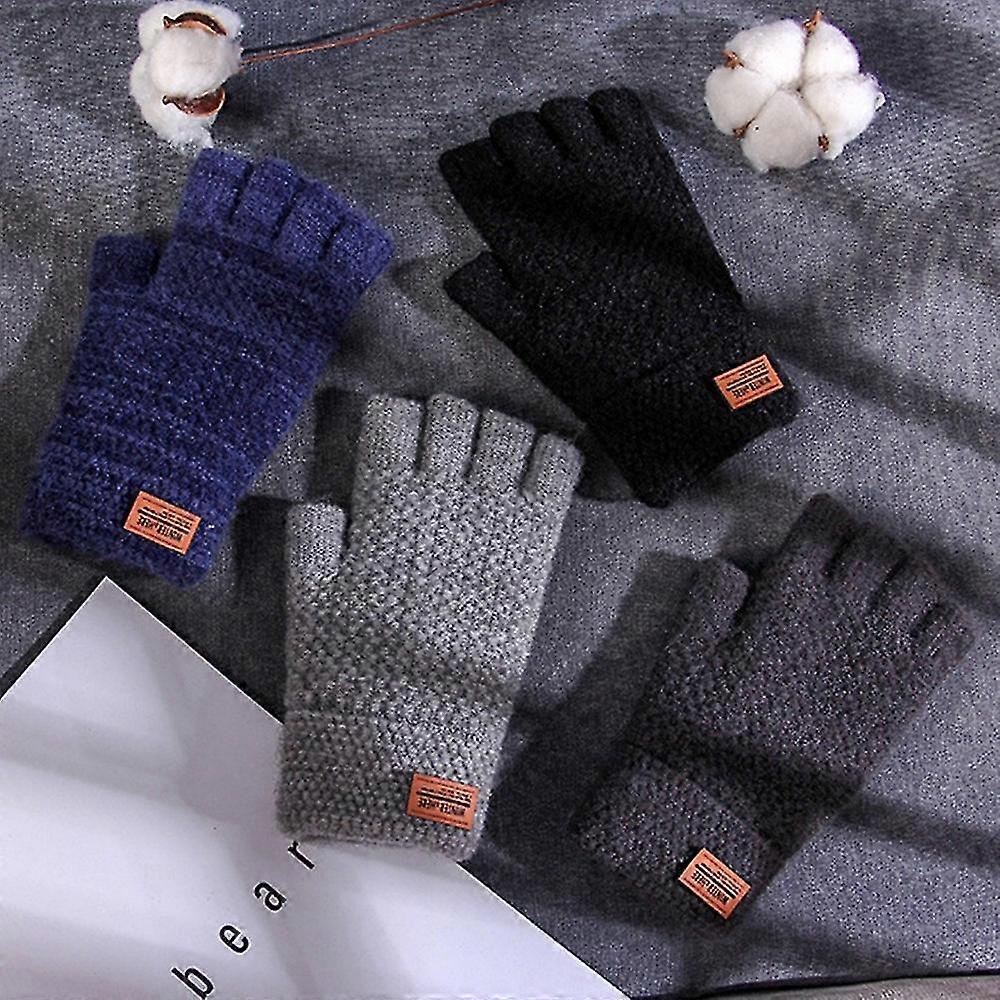 Winter Alpaca Wool Fingerless Gloves