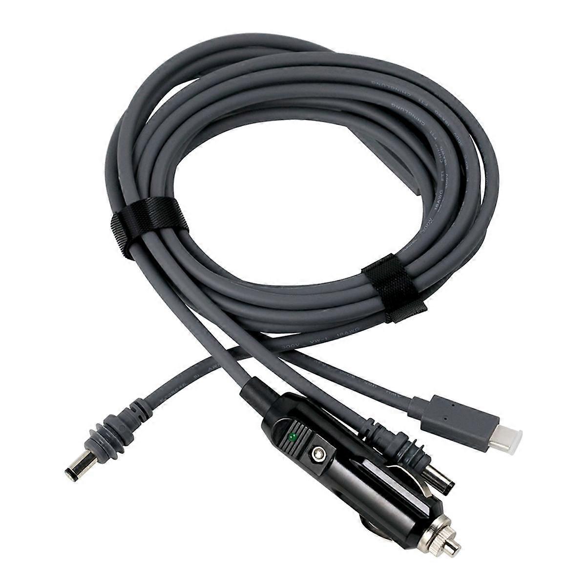 For Mini DC Power Cable TYPE-C Car Charger Power Cable USB Three-in-One Power Supply 3 Meters