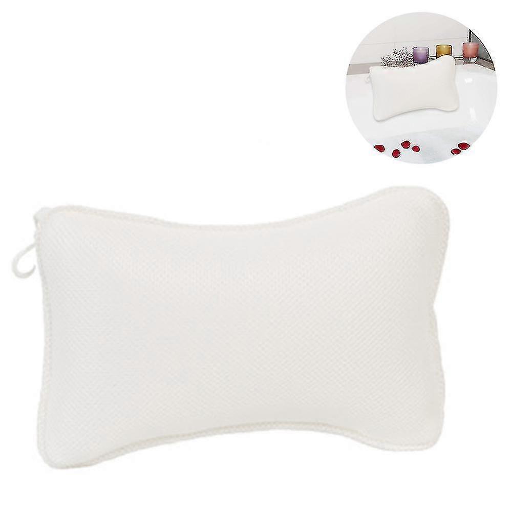 Bath Pillow With 2 Suction Cups Neck Pillow Quick Drying Easy Cleaning