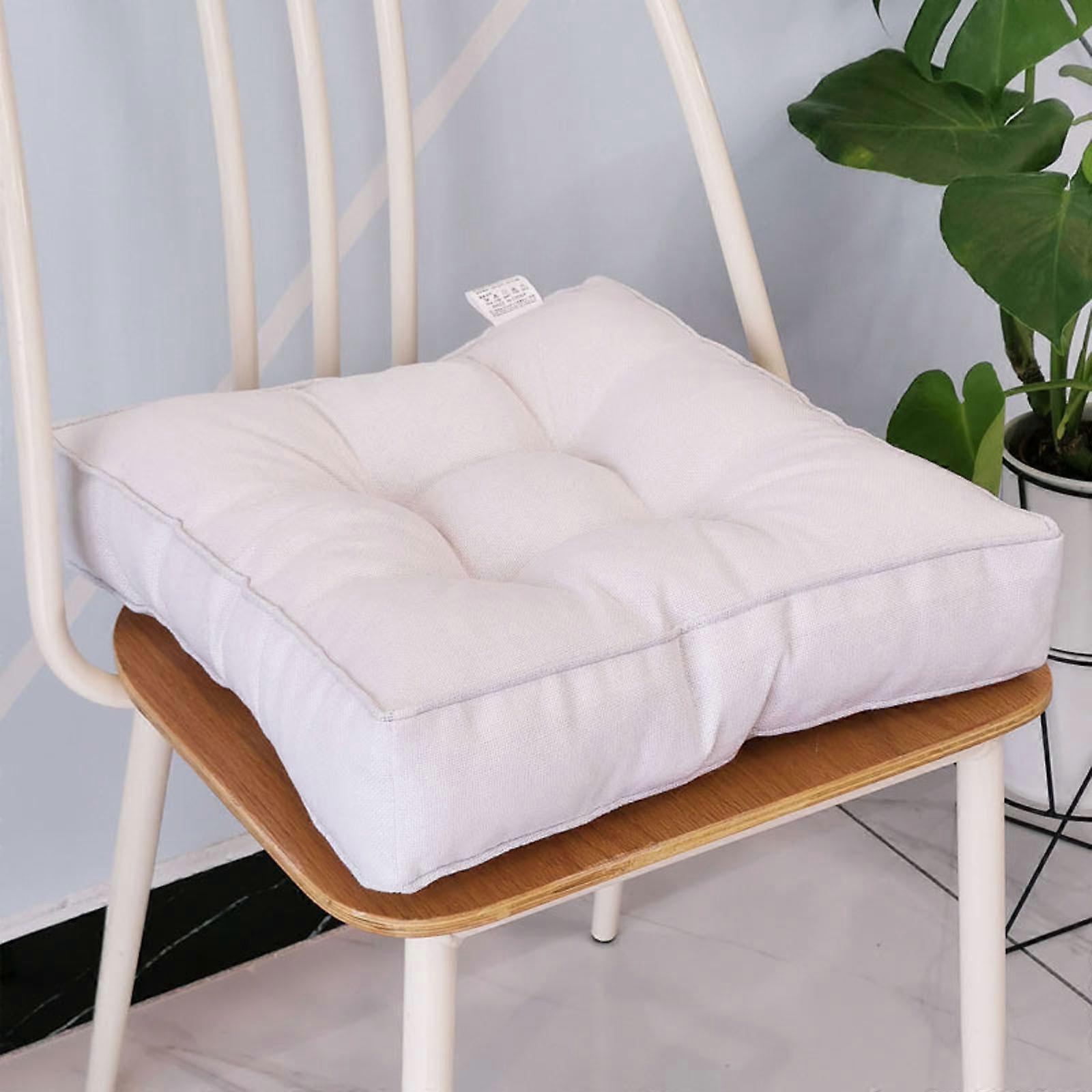 Three-dimensional Solid Color Sedentary Thickened Imitation Linen Cushion Compressed Tatami Window Cushion Candy Color Cushion FLYE245800