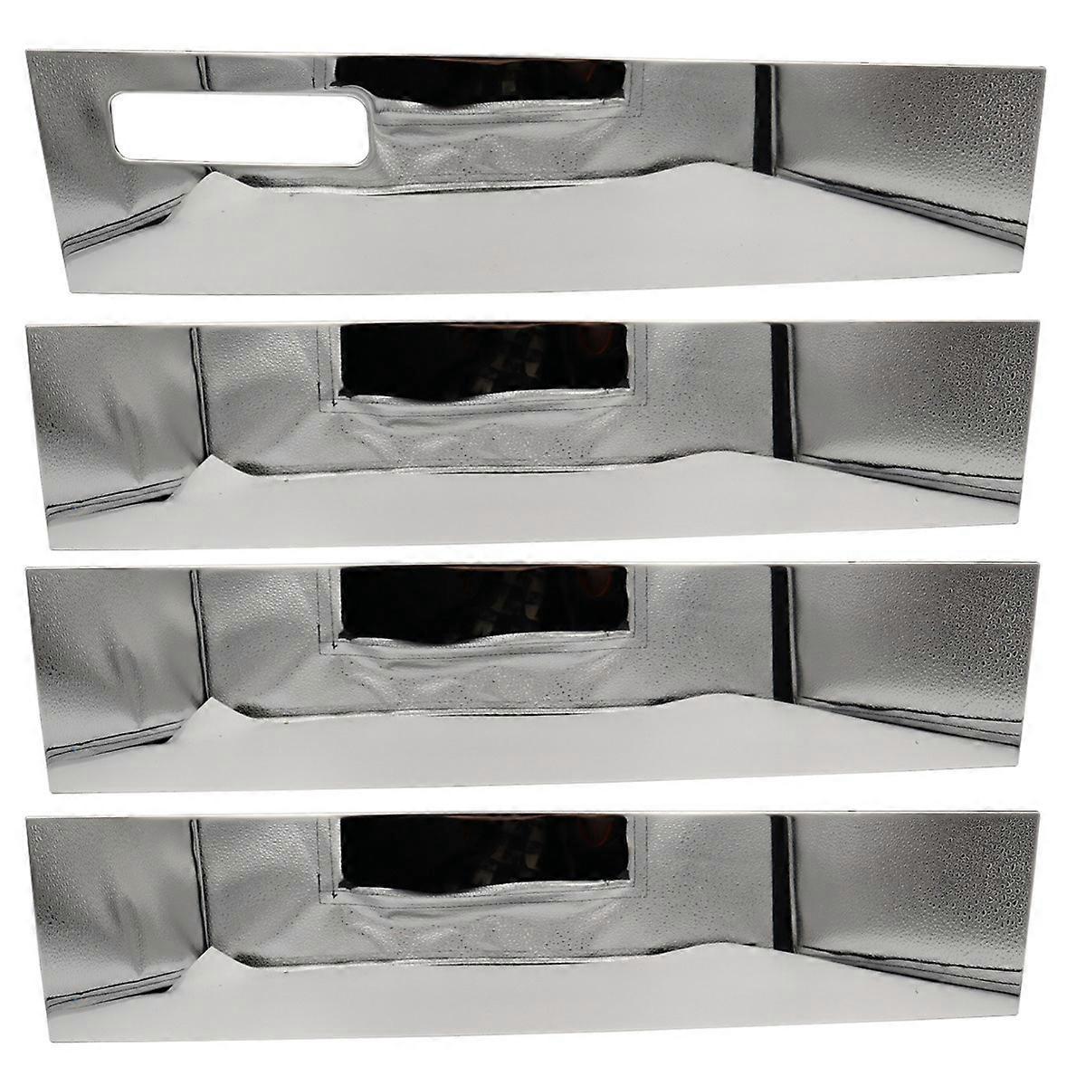 4Pcs Car Door Window Chrome Pillar Post Cover for 2015-2019 Super/SuperCrew Cab Decoration Trim