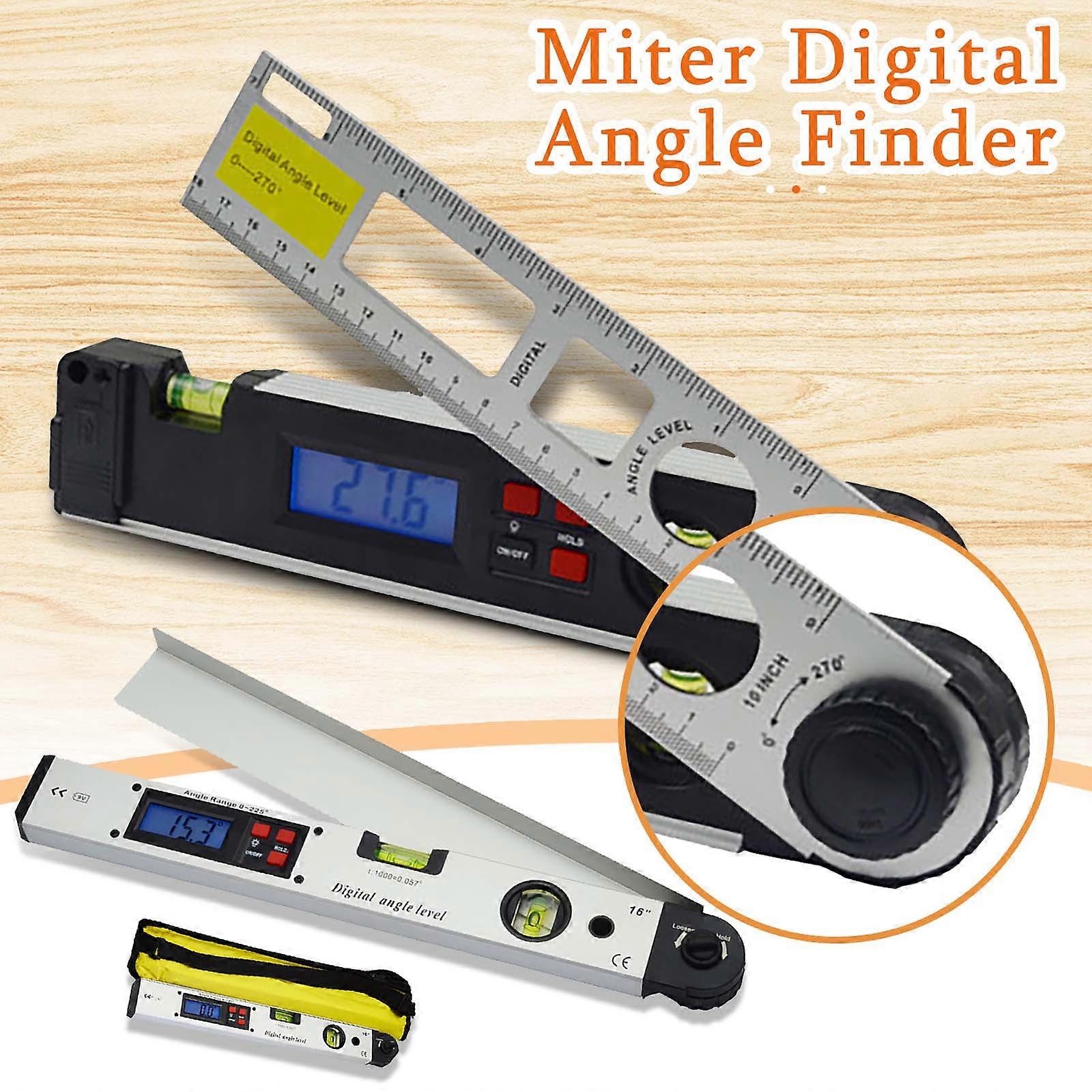Woodworking Miter Digital Angle Finder Protractor Cut Calculator Level Tool 2ml