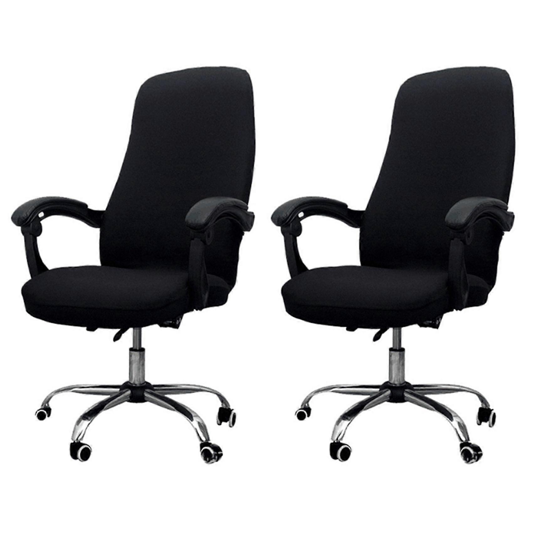 2X Office Chair Cover Elastic Siamese Office Chair Cover Swivel Chair Computer Armchair Protective