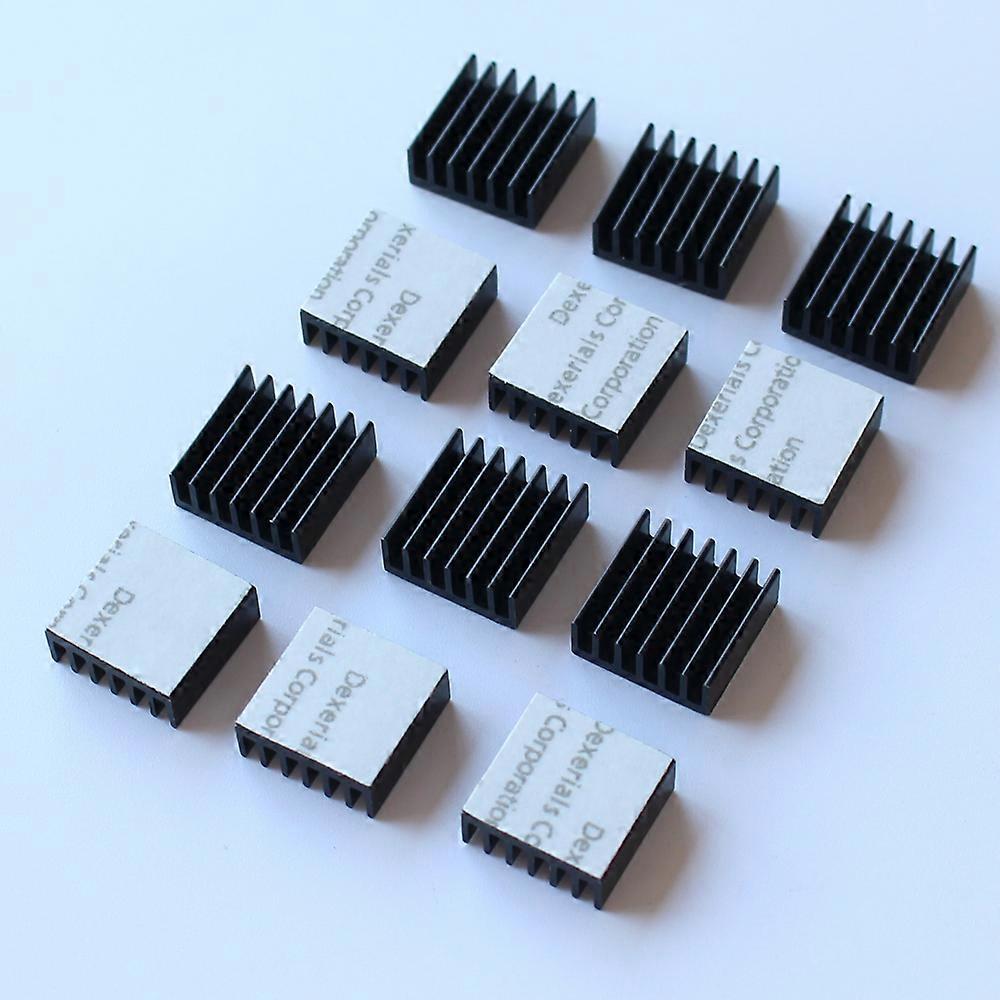 25pcs 14x14x6mm ram heatsink ערכת שבבים מפזר חום אלומיניום עם סרט מוליך תרמי