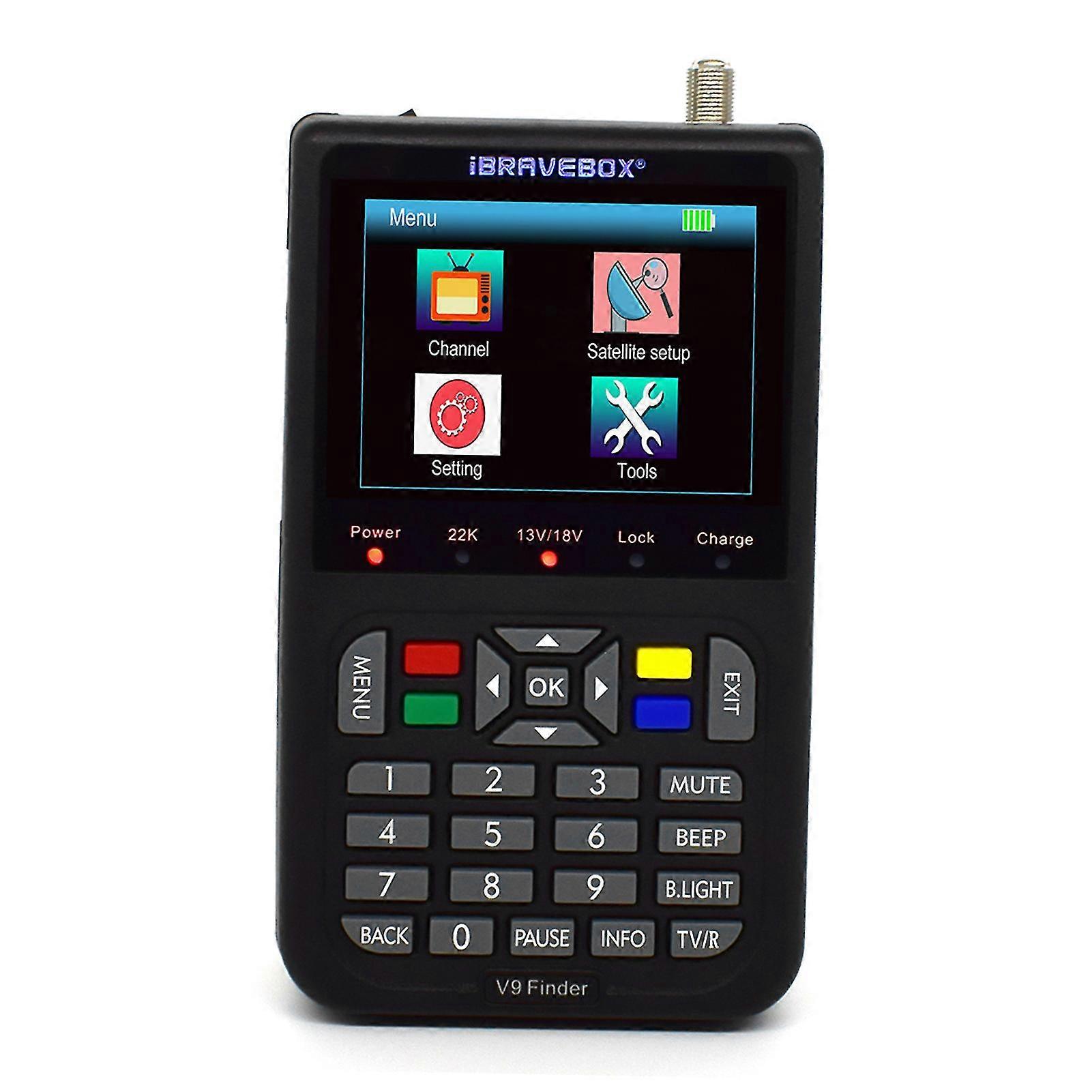 V9 Finder Digital Satellite Finder Lcd Digital Satellite Signal Finder Counter Meter Satellite With 3.5 Inch Lcd Display fq