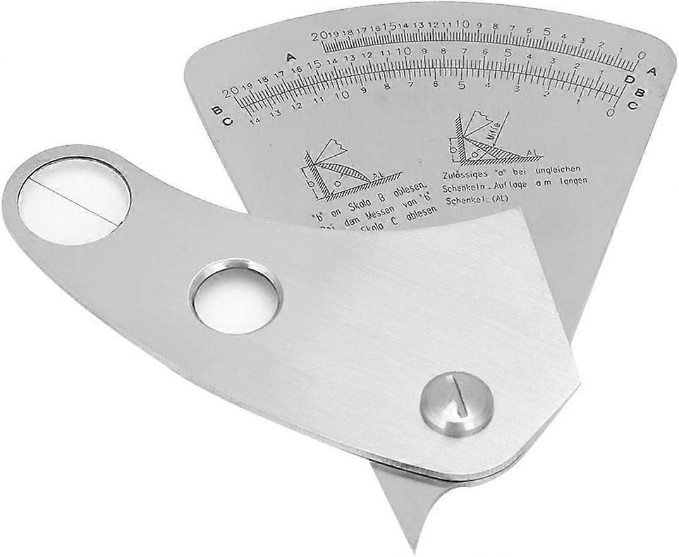 good Welding Gauge, Welding Gauge Fan Shape Welding Gauge, 0-20mm/0.01mm Precision Fan Shape Sector Weld Gauge for Angle, Width and Height Measurement