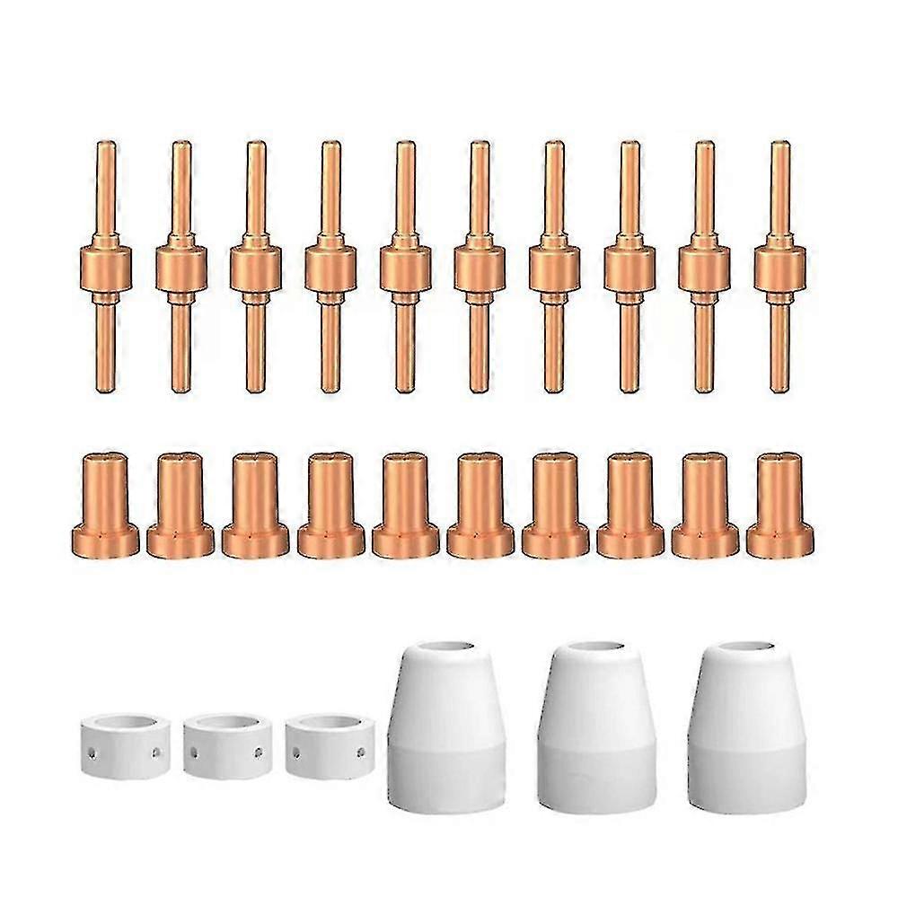 Auspicious-26pcs Pt31 Torch Plasma Cutter Consumables For Pt-31 Lg-40 Torch Cut-40 Lgk40 Plasma Cutter Torch Plasma Cutting Gun Consumables Plasma Tip