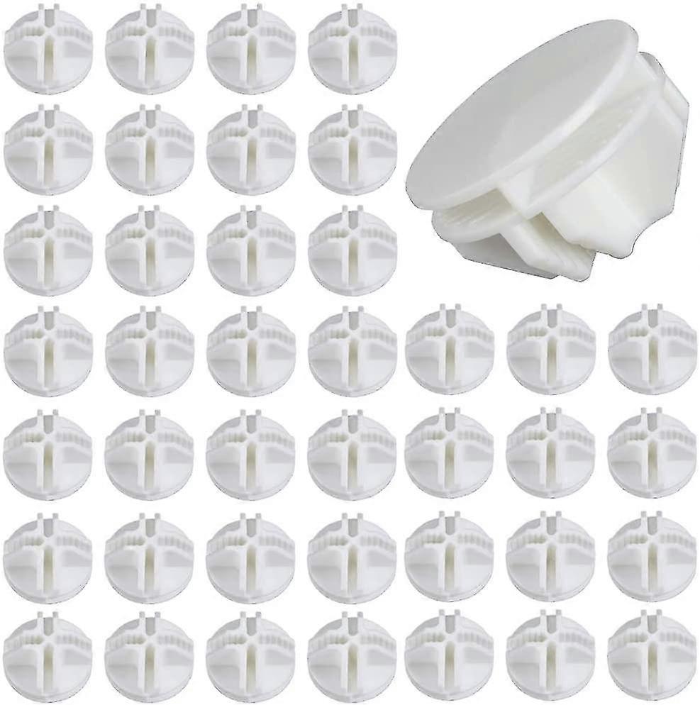 40pcs Wire Cube Plastic Connectors White Interlocking Connectors Wire Grid Bucket Storage
