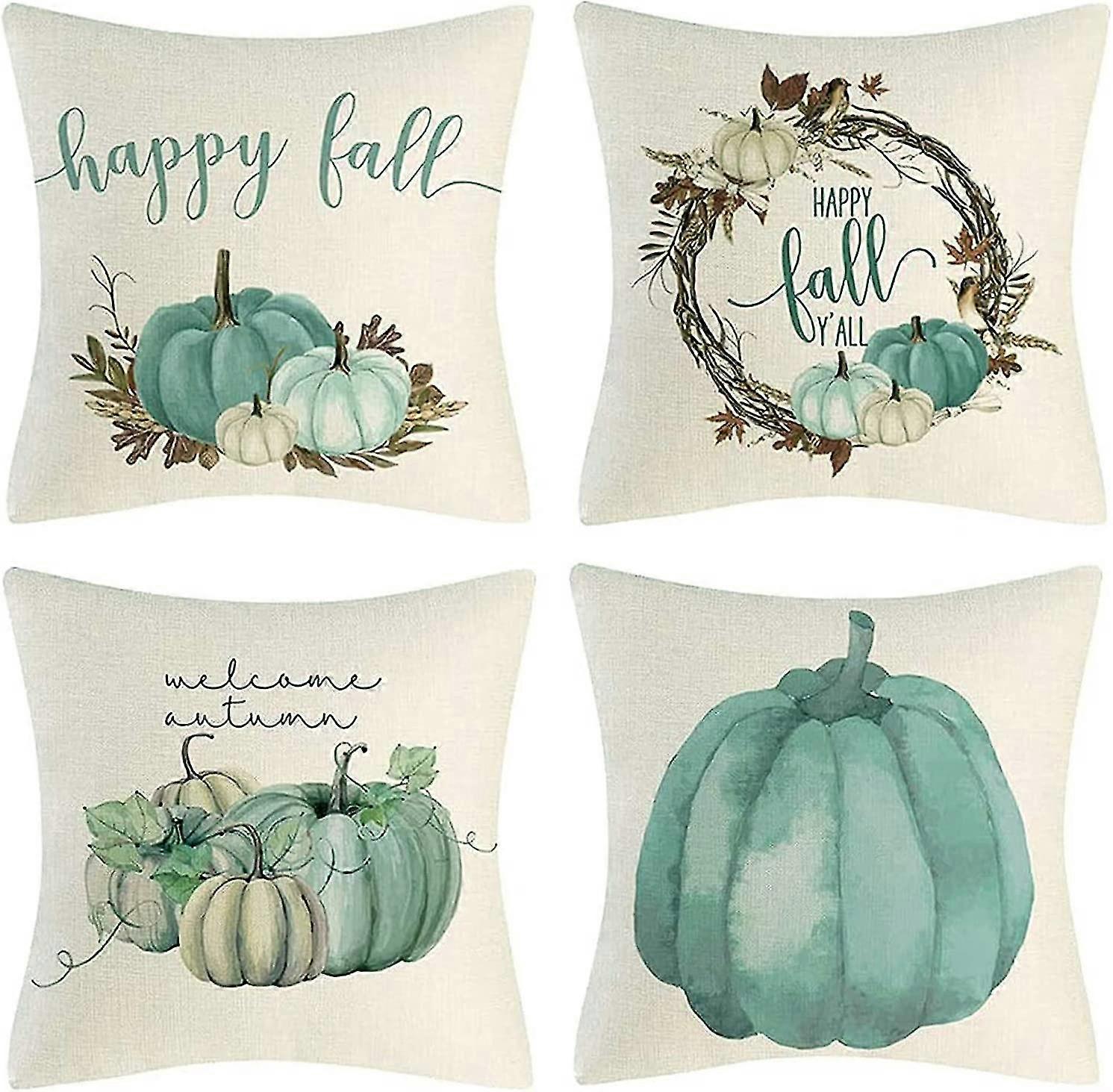 Fall Pillowcase 18x18 Inch Fall Pumpkin Decorative Pillowcase