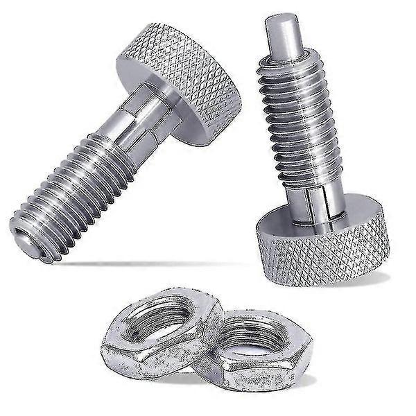 M6 Hand Retractable Spring Plunger 2 Pack for Toolboxes, 1/4"-20 Thread, Stainless Steel, Easy Install