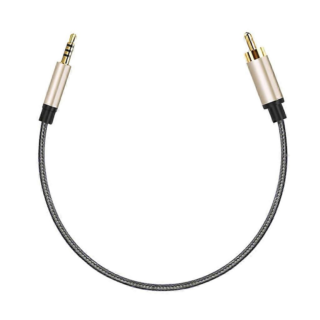 3.5mm إلى ذكر RCA الصوت ستيريو محول كابل متحد المحور، موصل مطلي بالذهب