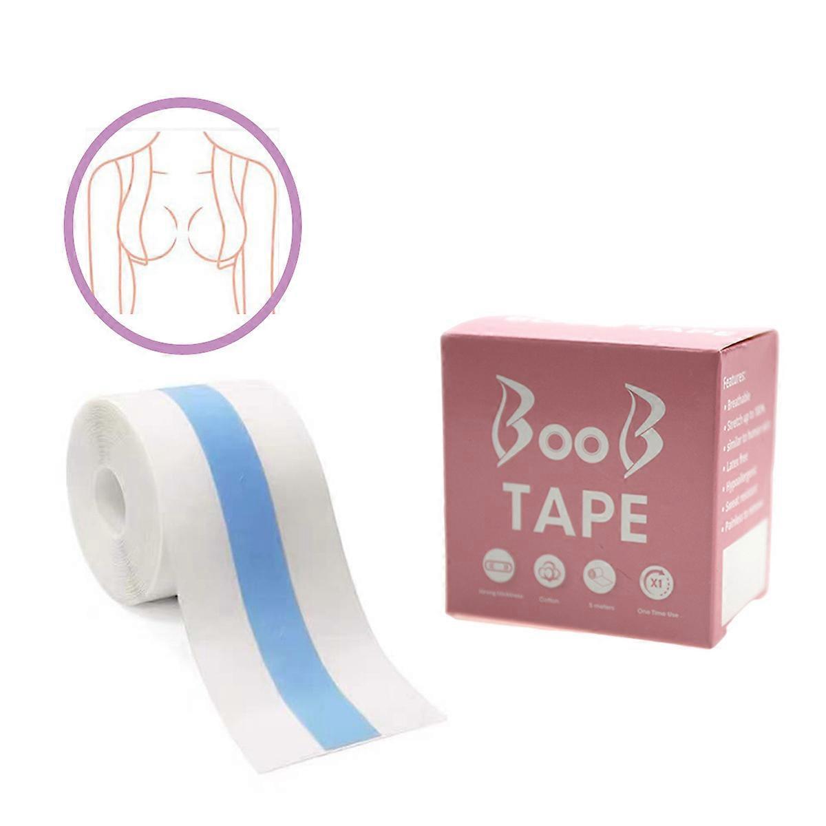 nvisible Nipple Patch Waterproof & Sweat Resistant Transparent Lifting Breast Patch Blue Box 5cm*5M