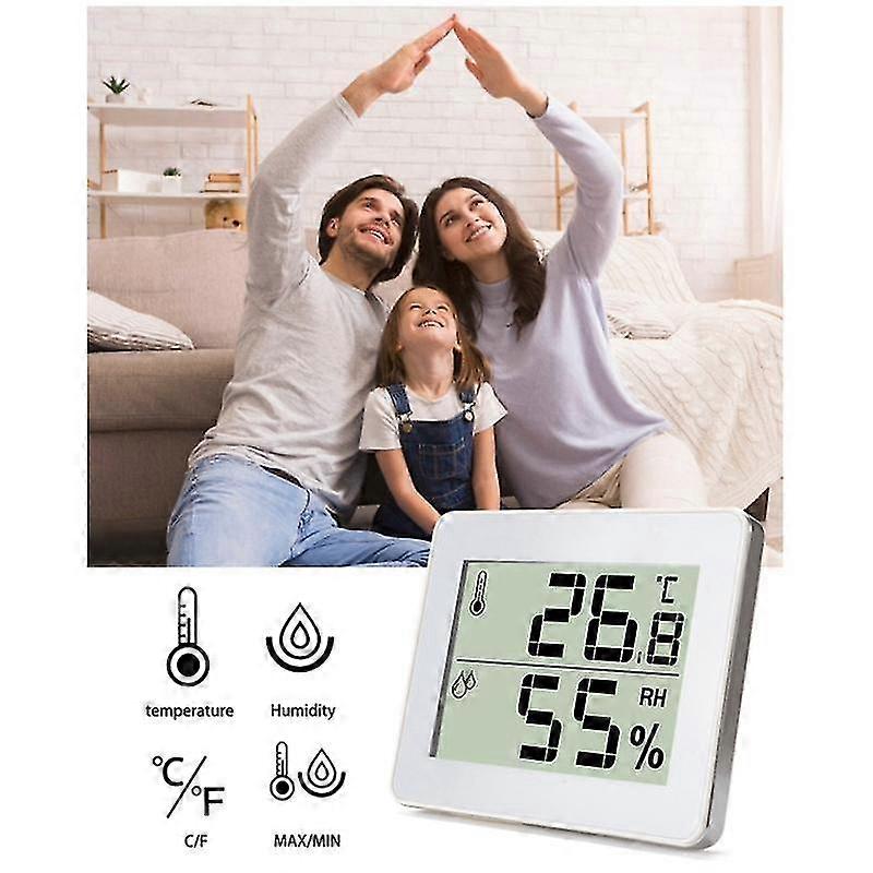 Digital Thermometer Hygrometer, Indoor Humidity Meter, Home Temperature Thermometers Sensor Gauge,b