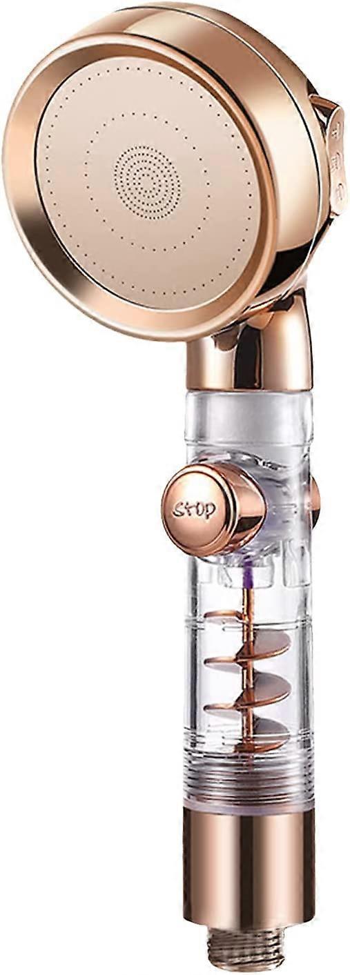 Handheld Shower Head with Turbo Fan ONOff Pause Switch 3-Settings High Pressure Showerhead G12 Water Saving Bathroom Shower Head Bath