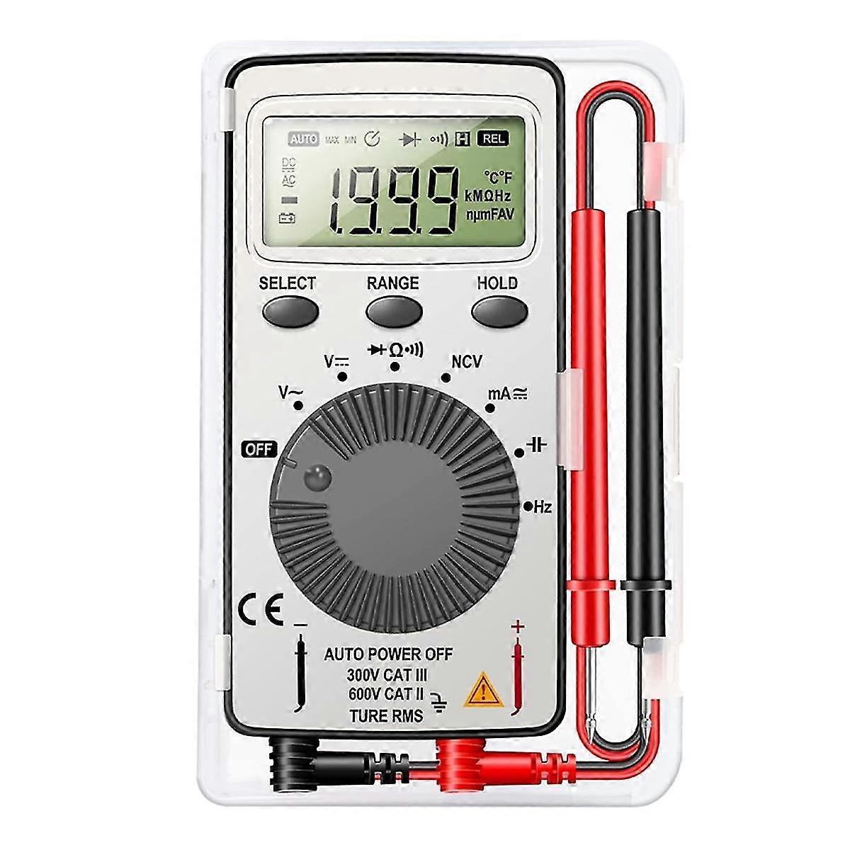 Digital Multimeter Auto-Ranging Voltmeter Tester Meter Voltage Meter Pocket Multi Tester with NCV- Contact Tester