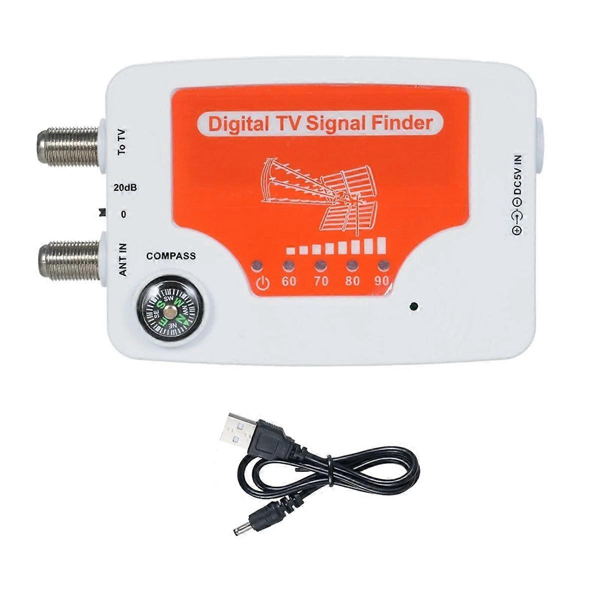 TF-02 Digital TV Signal Finder Digital Aerial Terrestrial TV Antenna Signal Strength Meter Detector