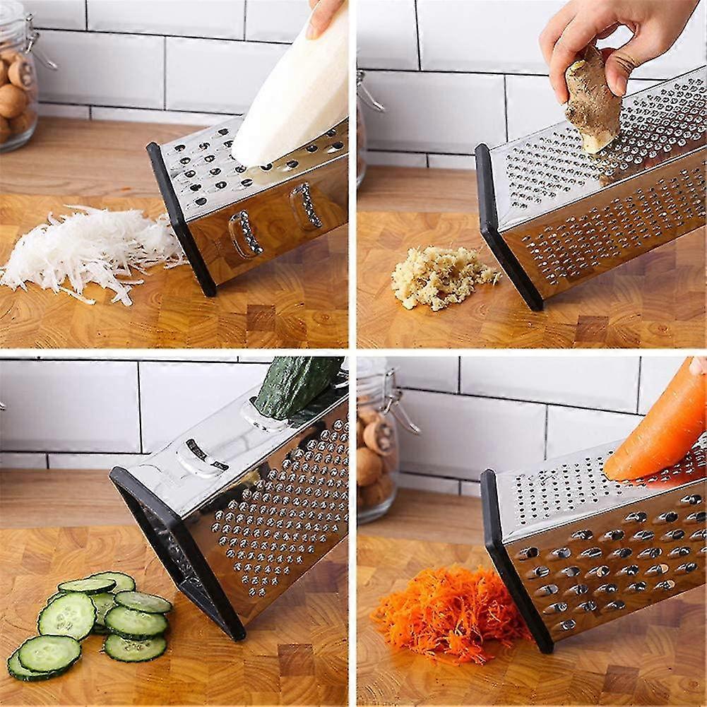 Multifunction Stainless Steel 4 Sides Cheese Shredder Box Creative Professional Handheld
