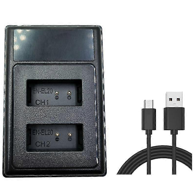 En-el20 Charger Lcd Usb Dual Battery Charger For Coolpix P1000 Nikon1 J1 J2 J3 /1 S1 1 V3 Nikon1 Aw
