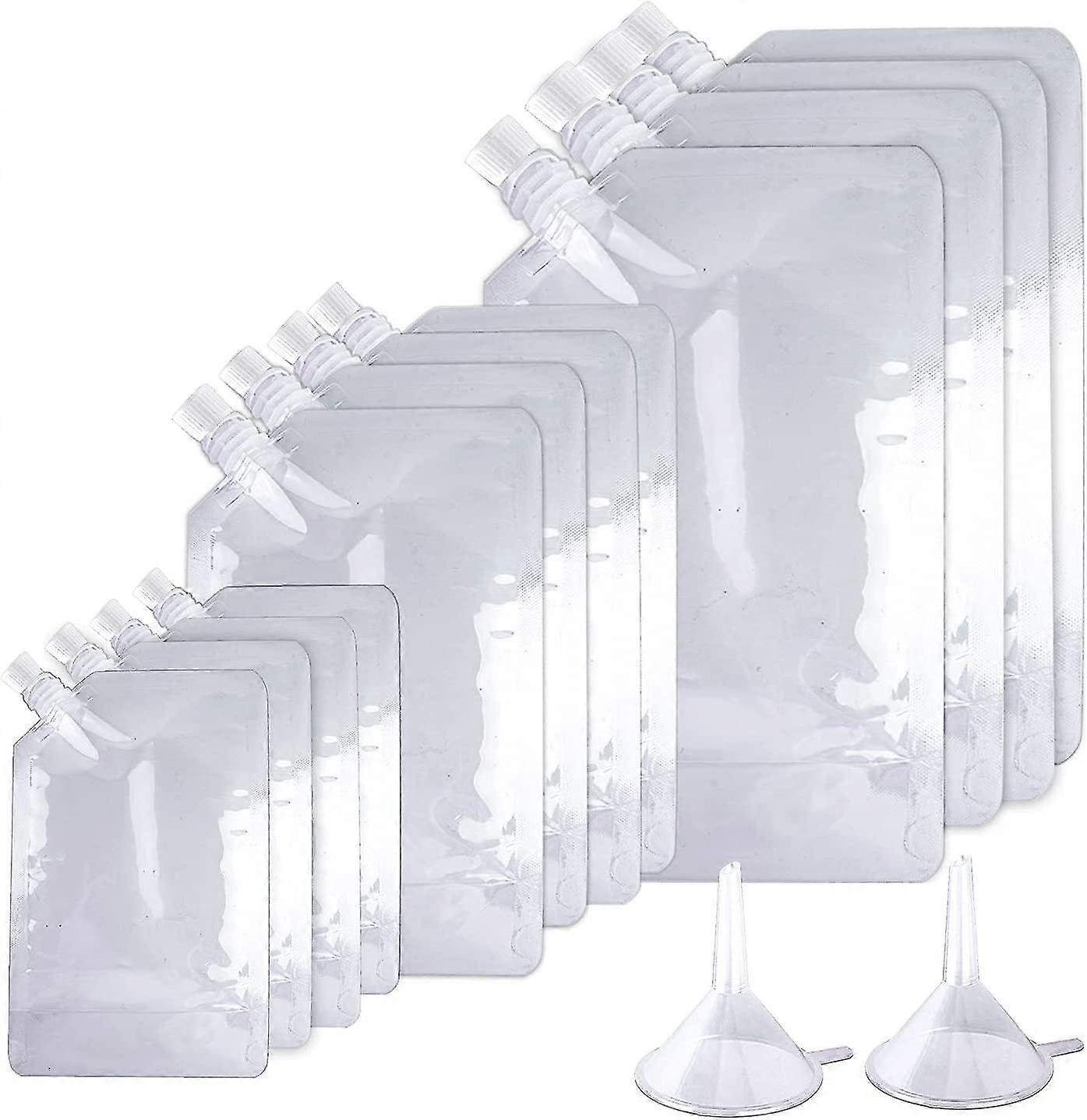 14 Pcs Heilwiy Concealable Flasks Liquor Cruise Pouch Reusable Sneak Alcohol Travel Drinking Gift