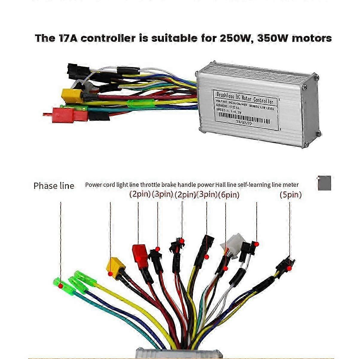 Mountain Bike Lithium-ion Power Conversion Parts S-100 Color Lcd Meter With Tri-mode 17a Controller Set