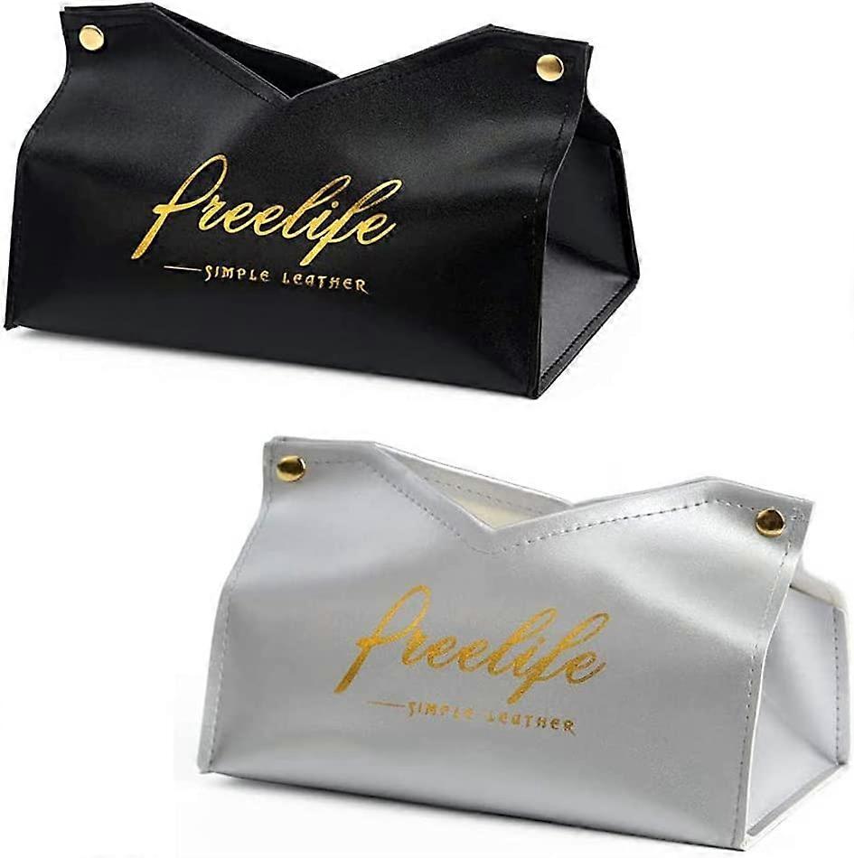 2 Pieces Leather Tissue Box, Nordic Style Tissue Box