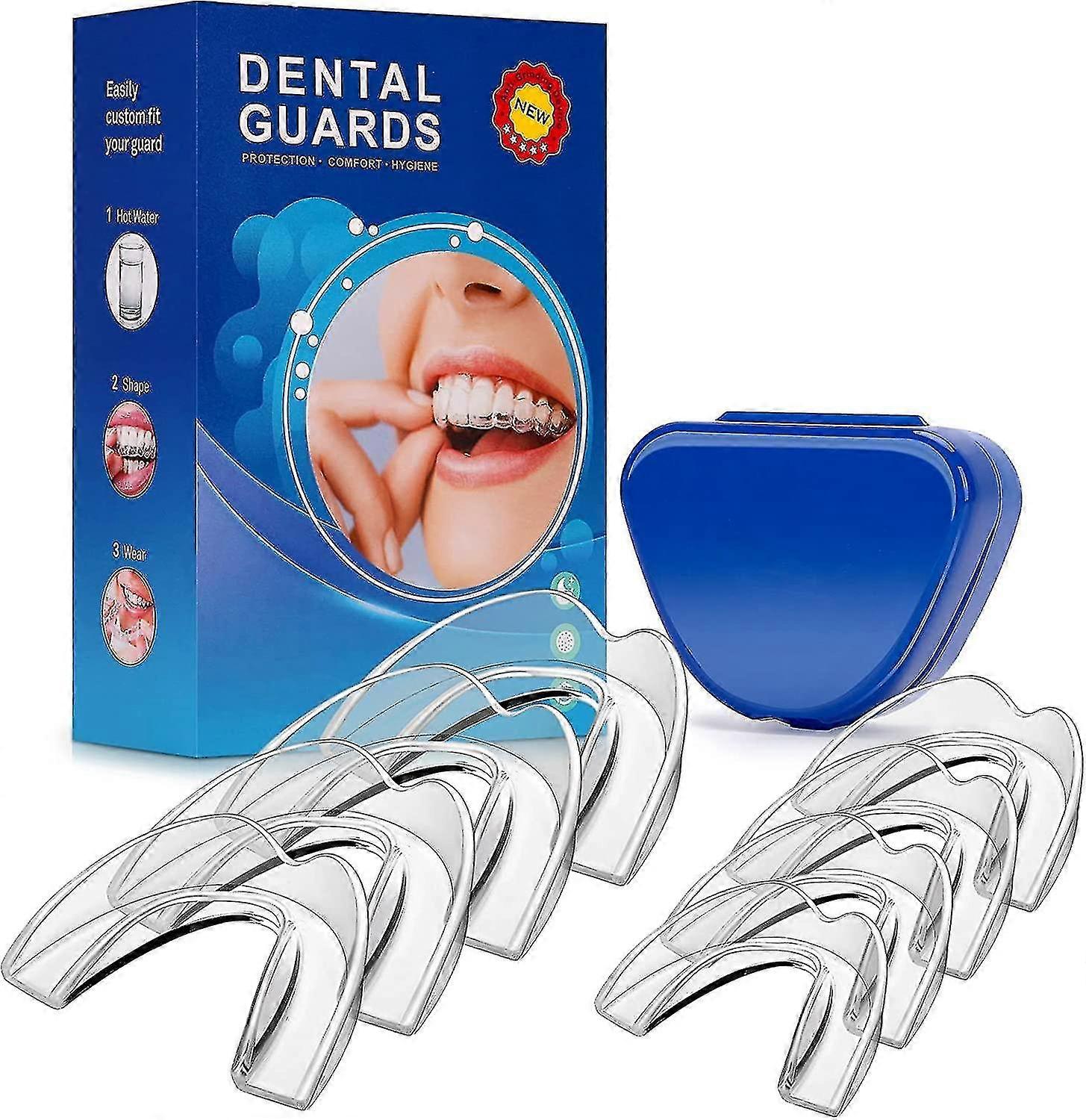 8pcs Mouth Guard For Grinding Teeth, Mouth Guard For Clenching Teeth At Night, Comes In 2 Sizes