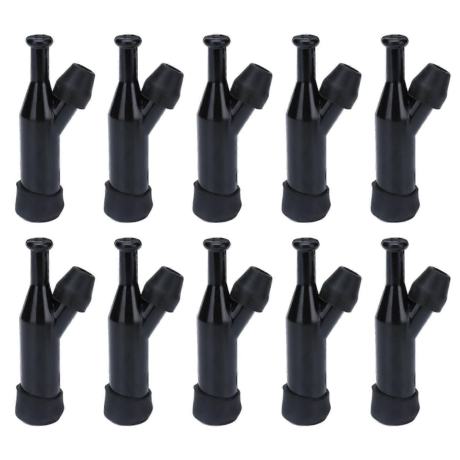 10Pcs 168F High Pressure Cap Black Premium ABS High Durability Easy Installation Spark Plug Cap