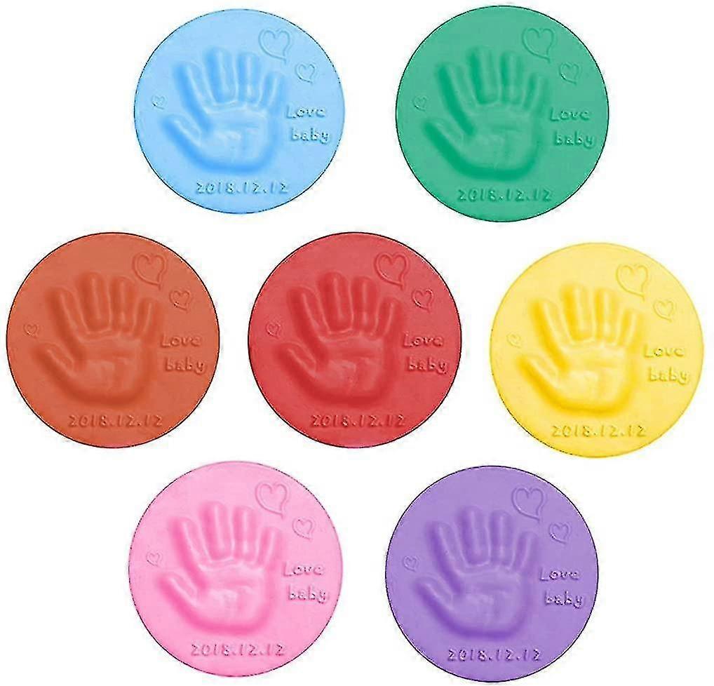 Soft Clay Baby Handprint Footprint Imprint Kit Casting Parent Child Game Toys 7 Pcs