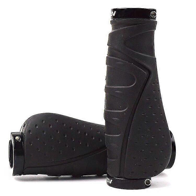 Bike Handlebar Grips Rubber Non-Slip Ergonomic Bike Grips Handlebar Grips, Bike Handlebar Grips with Double Locks, 22 .2mm MTB/Bicycle Handlebar