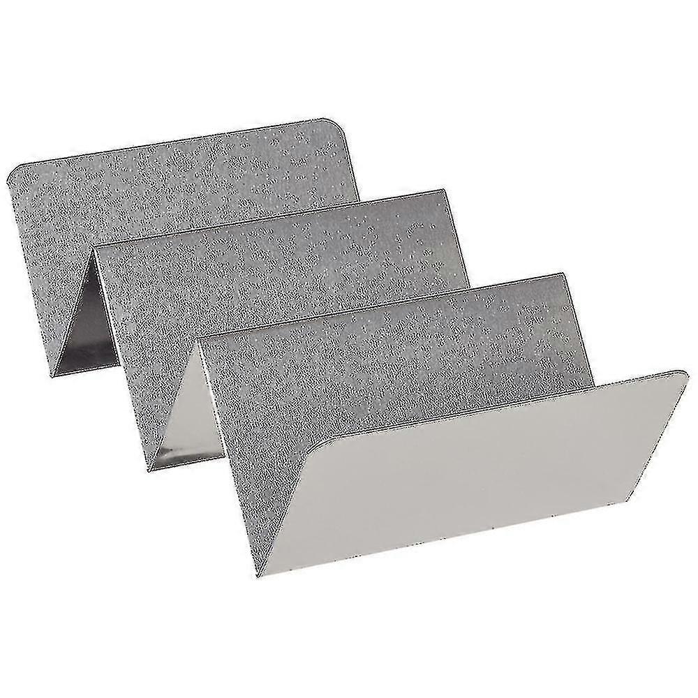 Supporto Taco in acciaio inossidabile, 2-3 scomparti, 4 "X 8", argento