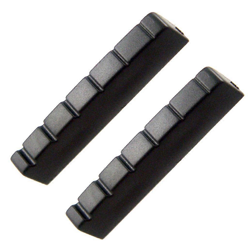 8x 2er-Pack Nutmutter aus schwarzem Kunststoff für 6-saitige Linkshänder Akustik/Holz