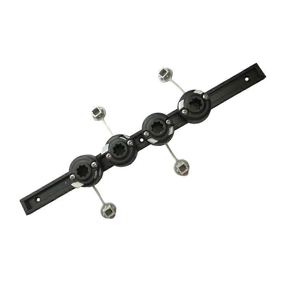 Kayak Aluminum Slide Track Rails Bracket with four Fishing Rod Holder Mounting Base DIY kayak systems