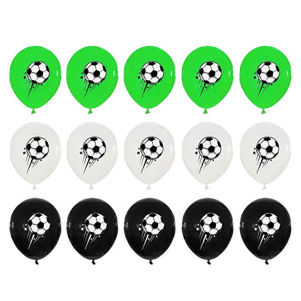 Fußballballons, Fußball Latex Luftballons in Schwarz, Weiß und Grün