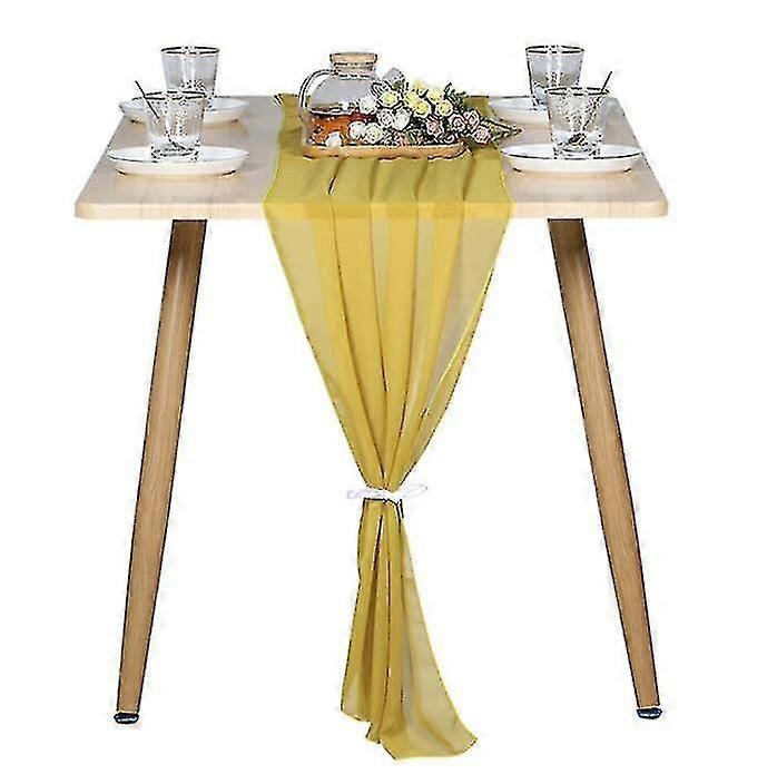 120 "Bryllup Bord Runners Dusty Soft Chiffon Bryllup Runner Brude Party Decor